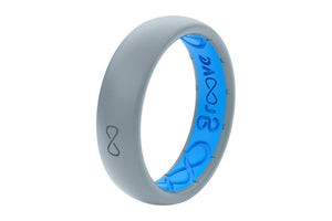 thin solid storm grey ring view 2